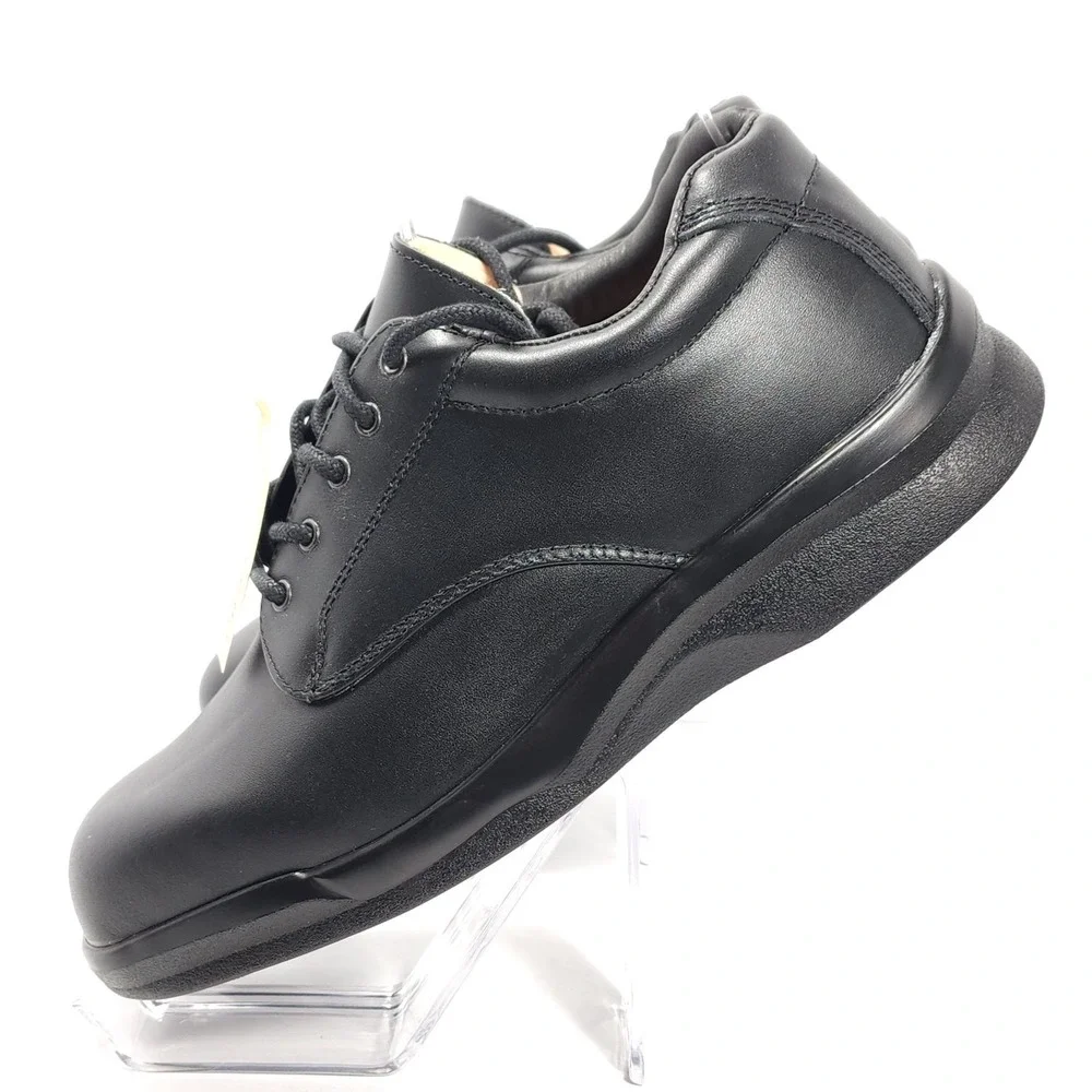 Apex Men's 1270 Ambulator Conform Black Leather Lace Shoes Men's Size 9.5 W- NEW